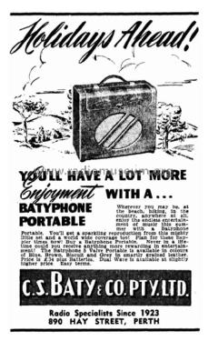 5-Valve Portable ; Batyphone, C.S. Baty (ID = 1693341) Radio
