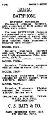 6-Valve Triple Wave Console T6CB; Batyphone, C.S. Baty (ID = 1693474) Radio