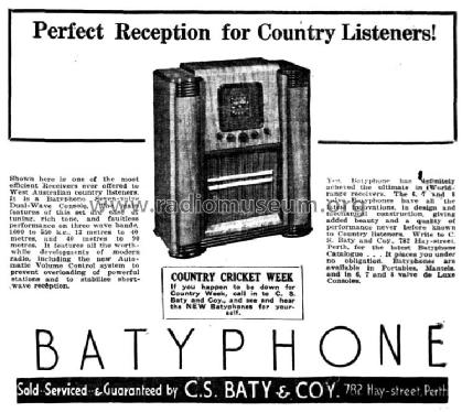 7-Valve World Range / Dual Wave Console 772; Batyphone, C.S. Baty (ID = 1693624) Radio