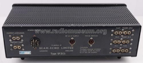Stereophonic Pre-Amplifier SP 21/2; Beam Echo Ltd.; (ID = 2845717) Ampl/Mixer