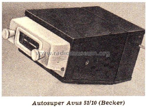 Avus 1; Becker, Max Egon, (ID = 2550403) Car Radio