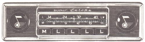 Europa LM; Becker, Max Egon, (ID = 2347878) Car Radio