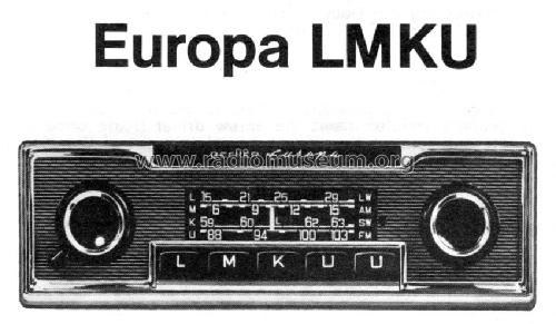 Europa LMKU Serie K ab 520001; Becker, Max Egon, (ID = 817135) Car Radio