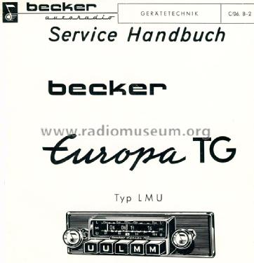Europa TG/LMU; Becker, Max Egon, (ID = 1789199) Car Radio
