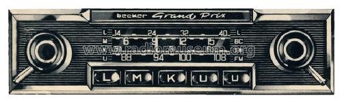 Grand Prix TR; Becker, Max Egon, (ID = 1679081) Car Radio
