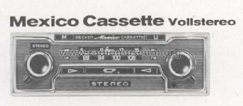 Mexico Cassette Vollstereo ; Becker, Max Egon, (ID = 1957139) Car Radio