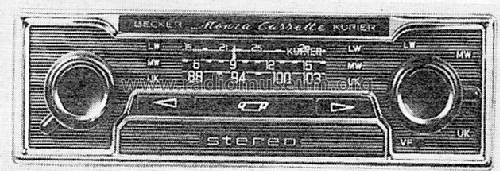 Monza Cassette Kurier 278; Becker, Max Egon, (ID = 823835) Car Radio