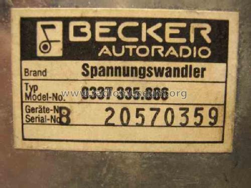 Spannungswandler 0337 335.886; Becker, Max Egon, (ID = 536336) Power-S