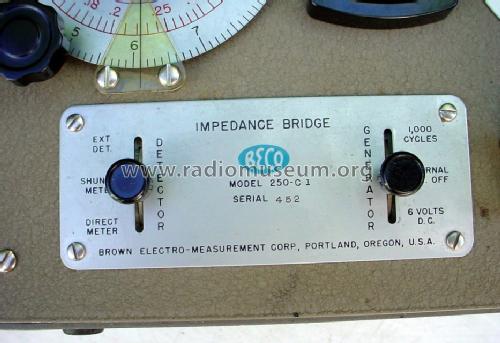 Impedance Bridge 250-C1; BECO, Brown Electro- (ID = 1409694) Equipment