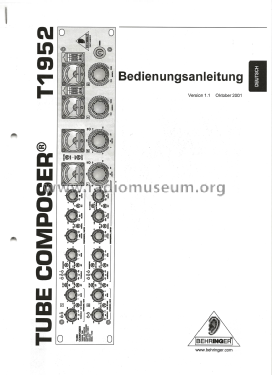 Tube Composer T1952; Behringer (ID = 2444858) Ampl/Mixer