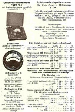 Präzisions-Einbau-Instrument D-E; Behringer, Martin; (ID = 845492) Equipment