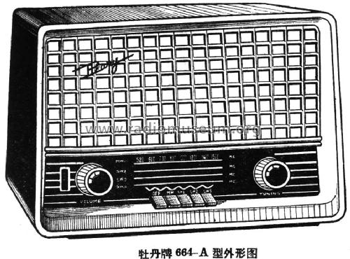 Peony 牡丹 664-A; Beijing 北京无线电器材厂 (ID = 801161) Radio