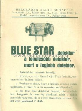 Detektor Blue Star; Belgráder Rádió, (ID = 1435097) mod-past25