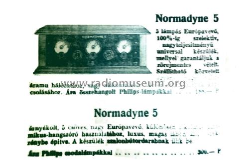 Normadyne 5 ; Belgráder Rádió, (ID = 2561117) Radio