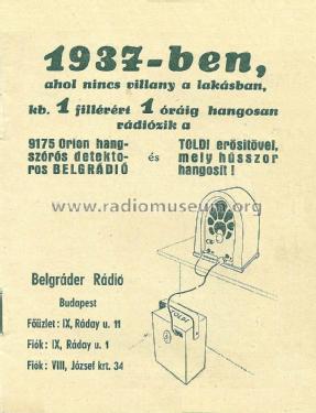 Toldi erősítő - amplifier 20; Belgráder Rádió, (ID = 1435481) Ampl/Mixer