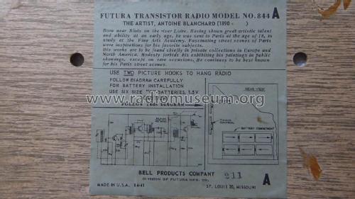 Futura Transistor Radio Wall Hanging 844A; Bell Products Co.; (ID = 2491508) Radio