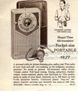 Happi-Time All Transistor ; Bell Products Co.; (ID = 2936631) Radio