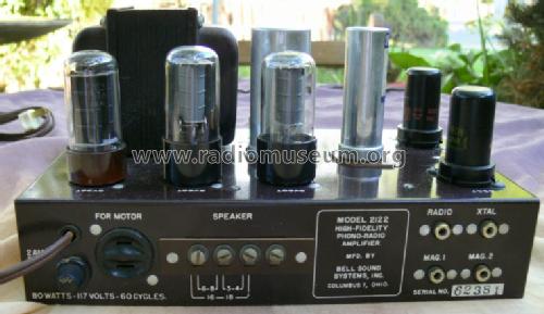 High Fidelity Amplifier 2122 ; Bell Sound Systems; (ID = 1227301) Ampl/Mixer