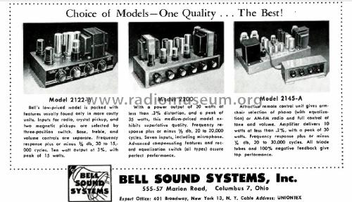 Six Channel Audio Amplifier 2145-A; Bell Sound Systems; (ID = 1799305) Ampl/Mixer