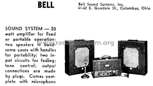 Sound System ; Bell Sound Systems; (ID = 1037163) Ampl/Mixer