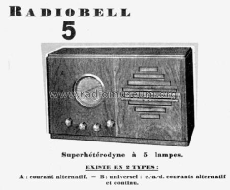 Radiobell 5 ; Bell Telephone Mfg. (ID = 1056760) Radio