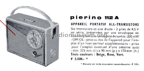 Radiobell Pierino Transistors 112A; Bell Telephone Mfg. (ID = 1131027) Radio