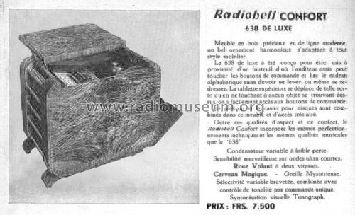 Radiobell Confort 638 de Luxe ; Bell Telephone Mfg. (ID = 1161650) Radio