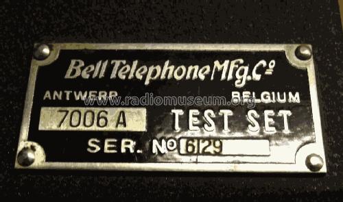 Relay Test Set TTS-7006A; Bell Telephone Mfg. (ID = 1448671) Equipment