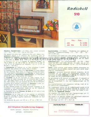 Radiobell RB510 AM-FM; Bell Telephone Mfg. (ID = 3043408) Radio