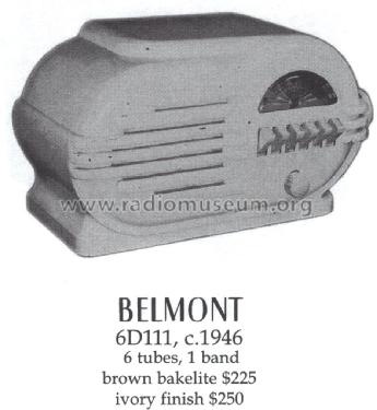 6D111 Ch= Series A; Belmont Radio Corp. (ID = 1396505) Radio