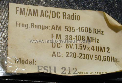 FSH-212; Belson brand, (ID = 1872132) Radio