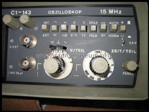 Oscilloscope 15 MHz [Oszilloskop] S1-143 {С1-143}; Belvar, Minsk (ID = 569160) Equipment