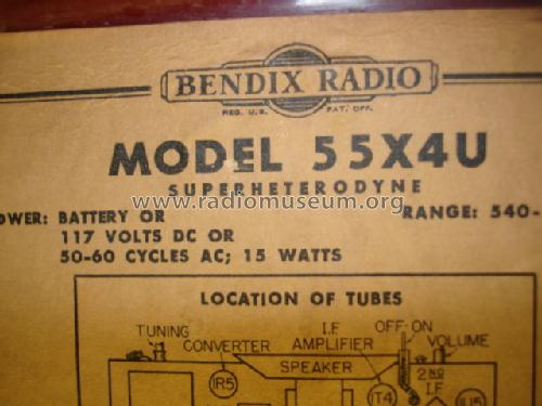 55X4U; Bendix Radio (ID = 767138) Radio