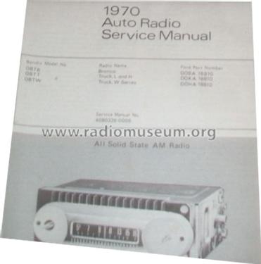 All Solid State AM Radio - Ford Bronco OBTB - DOBA 18810; Bendix Radio (ID = 1796782) Car Radio