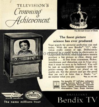 HM21CU ; Bendix Radio (ID = 2088838) Television