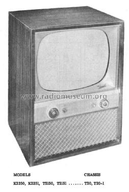 K2250 Ch= T20-1; Bendix Radio (ID = 2366085) Television