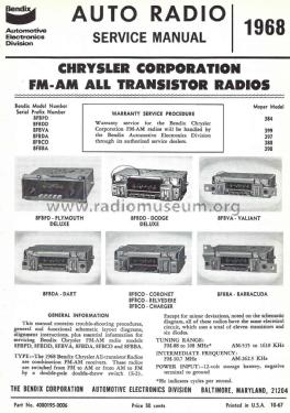 Plymouth Deluxe 8FBPD; Bendix Radio (ID = 2833686) Autoradio
