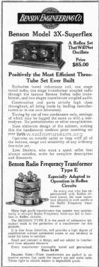 Superflex Model 3X; Benson Engineering (ID = 1981011) Radio
