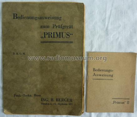 Röhren- und Empfänger-Prüfgerät Primus 2; Berger, Dresden (ID = 1440332) Ausrüstung