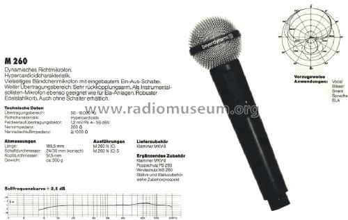 Bändchenmikrofon M260N; Beyer; Berlin, (ID = 1299963) Microphone/PU