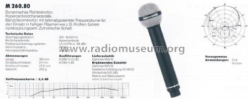 Bändchenmikrofon M260N; Beyer; Berlin, (ID = 1771881) Microphone/PU