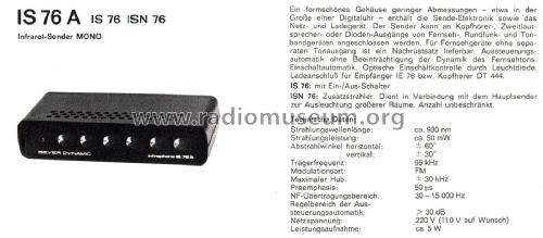 Infrarot-Kopfhörer Infraphone DT 444; Beyer; Berlin, (ID = 2372399) Speaker-P