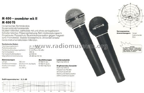 Soundstar Mk II M400NS; Beyer; Berlin, (ID = 1300057) Microphone/PU