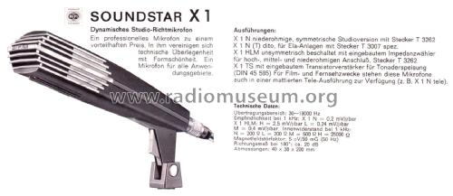Soundstar X-1-HLM; Beyer; Berlin, (ID = 2369086) Microphone/PU