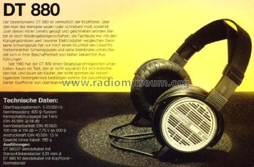 Stereo-Kopfhörer DT 880; Beyer; Berlin, (ID = 2369176) Parleur