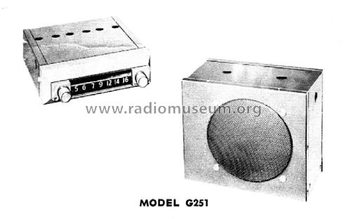 Automobile Radio G-251; BF Goodrich; (ID = 2217767) Car Radio