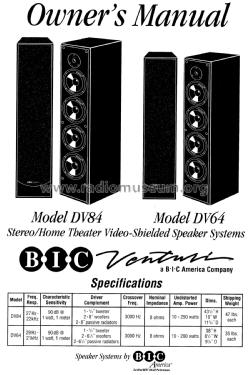 Venturi DV84; BIC America; (ID = 1988337) Speaker-P