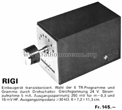 TR-Einbaugerät Rigi ; Biennophone; Marke (ID = 1491751) Radio