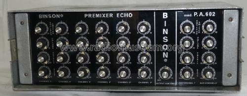 Pre Mixer Echo PA602; Binson; Milano (ID = 582894) Ampl/Mixer