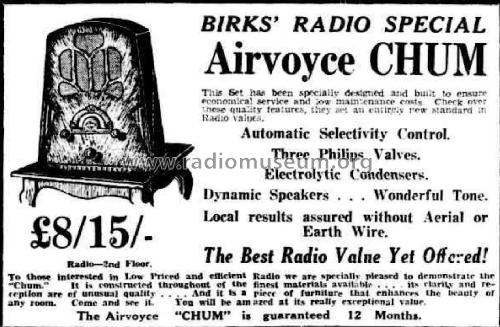 Airvoice Chum ; Birks, Charles & Co. (ID = 2110569) Radio